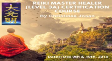 Reiki Master Healer (Level 3A) Certification Course